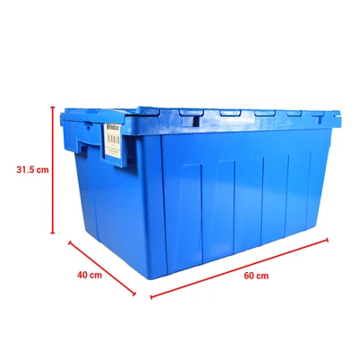 Gambar Krisbow 58 Ltr Nestable Kontainer Dengan Tutup - Biru