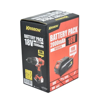 Gambar Krisbow Part Baterai Rechargeable Mesin Bor Listrik 18v 2.0ah Irab182