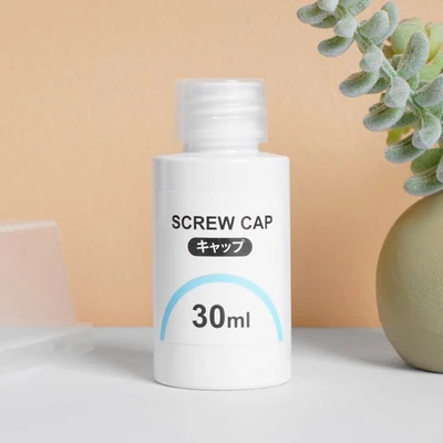 Gambar Ataru Botol Cairan Dengan Tutup Putar 30 ml - Putih Solid