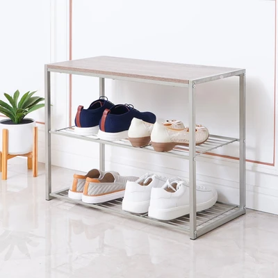 Gambar Masterspace Rak Sepatu 3 Tingkat - Cokelat