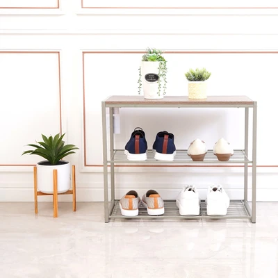 Gambar Masterspace Rak Sepatu 3 Tingkat - Cokelat