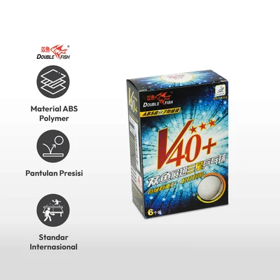 Gambar Double Fish Set 6 Pcs Bola Tenis Meja Plastik 3 Star