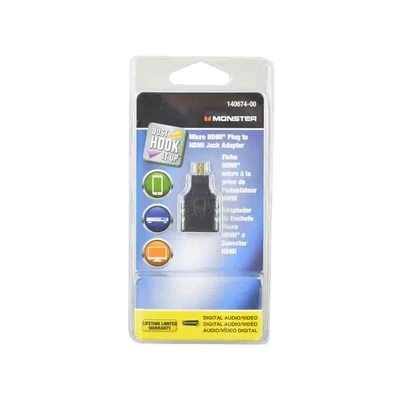 Gambar Monster Adapter Micro HDMI Female To HDMI Male
