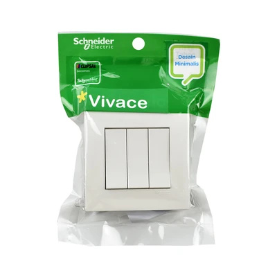 Gambar Schneider Saklar Vivace 3 Gang 1 Way