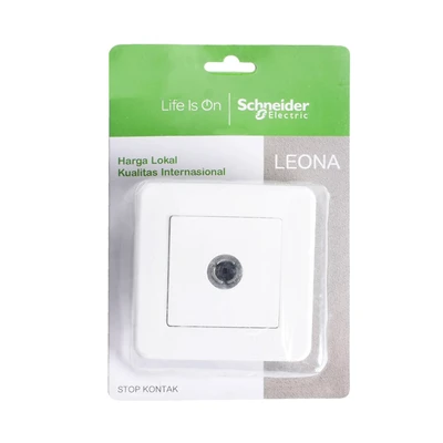 Gambar Schneider Leona Soket Dinding Antena TV 1 Lubang
