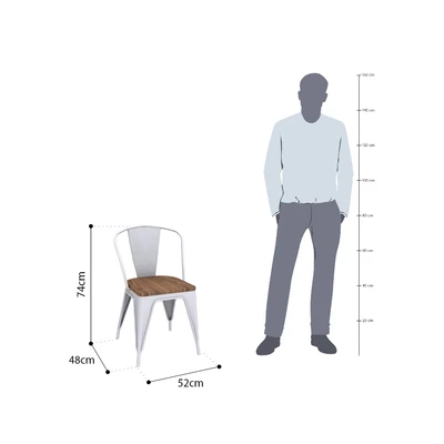 Gambar Informa London Elm Kd Kursi Berlengan - Ivory