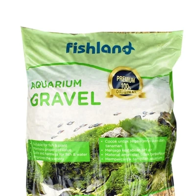 Gambar Fishland Batu Pasir Dekorasi 2-4 Mm 10 Kg - Kuning