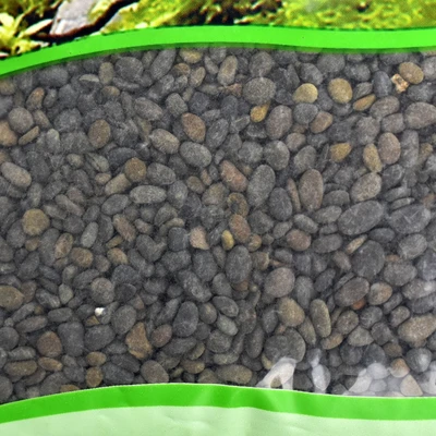 Gambar Fishland Batu Pasir Dekorasi 3-5 Mm 5 Kg - Abu-abu