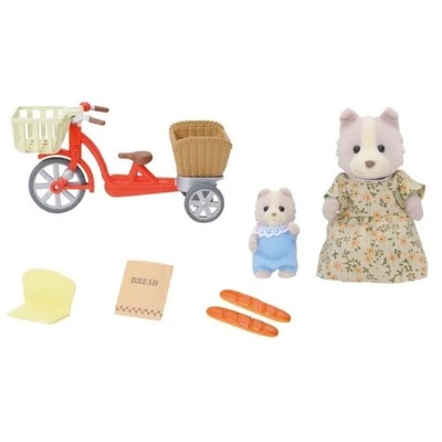 Gambar Sylvanian Families Set Boneka Hewan Cycling With Mother