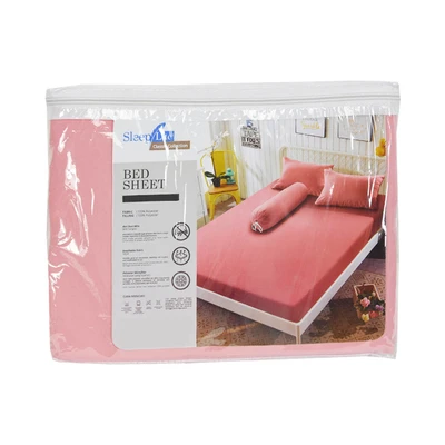 Gambar Sleeplite 180x200 Cm Set 5 Pcs Seprai King Polyester - Pink