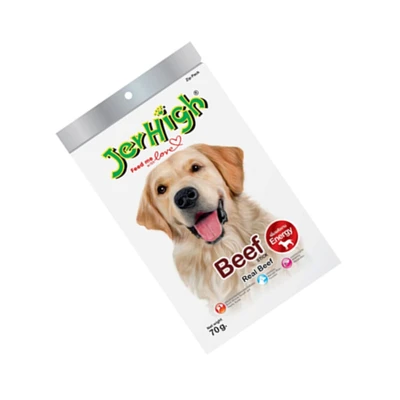 Gambar JerHigh Camilan Anjing Stick Beef 70 gr