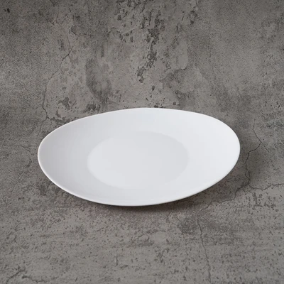 Gambar Delicia Piring Makan Kaca Gold Line 26.7x26.7 cm - Putih