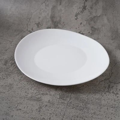 Gambar Delicia Piring Makan Kaca Gold Line 26.7x26.7 cm - Putih