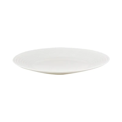 Gambar Delicia Piring Makan Line Kaca 26x26 cm - Putih