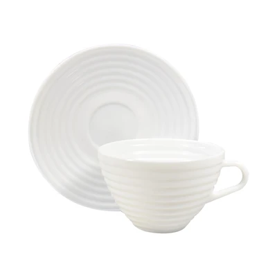 Gambar Delicia Cangkir Opal Dengan Saucer Kaca 230 ml - Putih