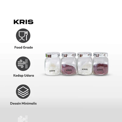 Gambar Kris 160 Ml Set 4 Pcs Tempat Bumbu Dapur