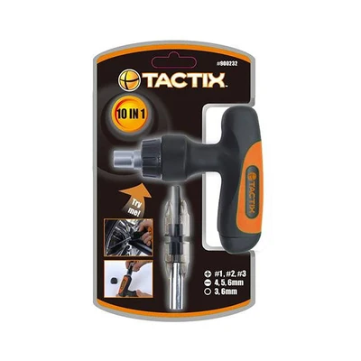 Gambar Tactix Set Obeng Rachet T-Driver 10 In 1
