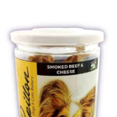 Gambar Papillon Camilan Anjing Cookies Smoked Beef & Cheese 150 gr