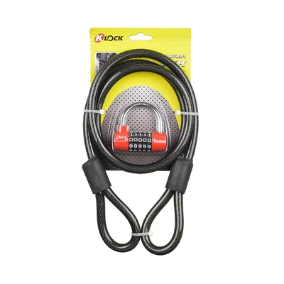 Gambar K-Lock Gembok Kombinasi Dengan Kabel 1.4 Mtr - Hitam