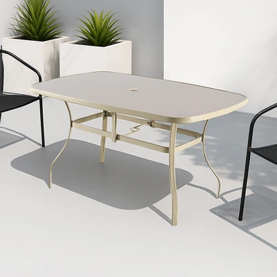 Gambar Soleil Meja Kaca 152 cm - Abu-Abu
