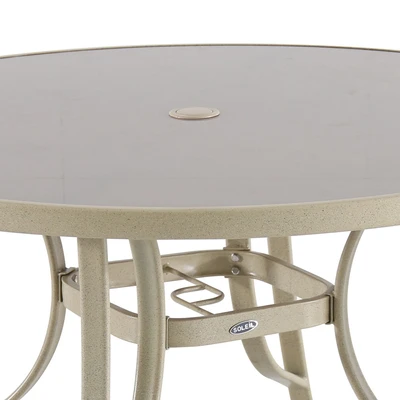 Gambar Soleil Meja Taman Kaca 106 cm - Cokelat