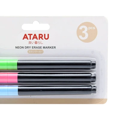 Gambar Ataru Spidol Warna Neon 3 Pcs