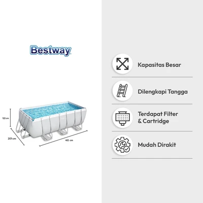 Gambar Bestway 412x201x122 cm Kolam Renang Frame