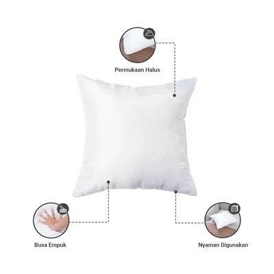 Gambar Informa 45x45 Cm Isian Bantal Sofa - Putih