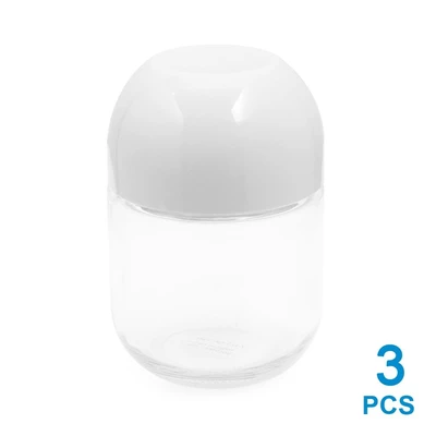 Gambar Elemental Kitchen Shona Stoples Kaca 450 ml Set 3 pcs - Abu-Abu