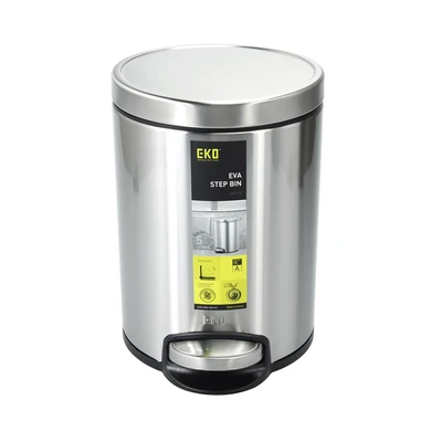 Gambar Eko 5 Ltr Tempat Sampah Stainless - Silver