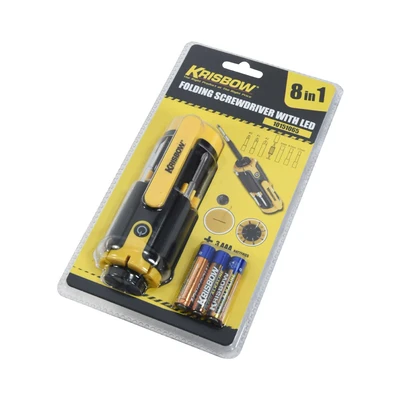 Gambar Krisbow Obeng Lipat 8 In 1 Dengan Lampu LED