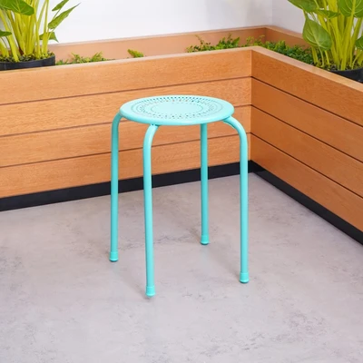 Gambar Soleil Bangku Metal - Turquoise