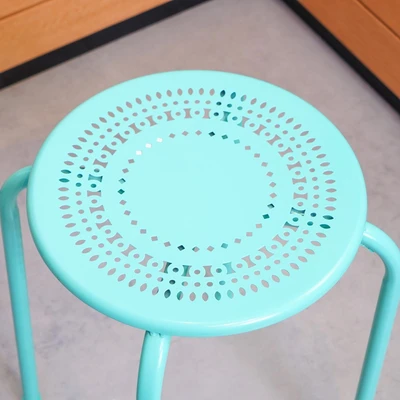 Gambar Soleil Bangku Metal - Turquoise