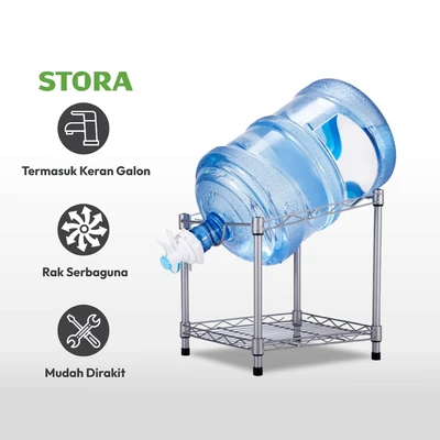 Gambar Stora Rak Galon Single - Silver