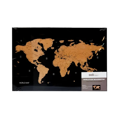 Gambar Odi 60x40 Cm Scratch Magnetic Board Map