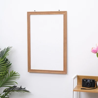 Gambar Odi Hiasan Dinding Cork Board Vintage Kayu 40x60 cm - Putih