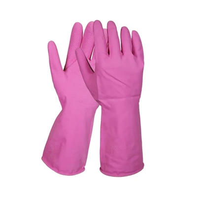 Gambar Krisbow Ukuran L Sarung Tangan Pengaman Kerja Latex - Pink
