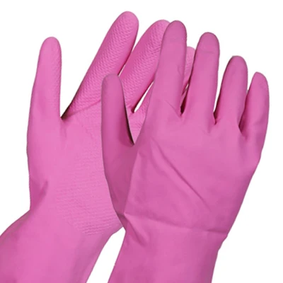 Gambar Krisbow Ukuran L Sarung Tangan Pengaman Kerja Latex - Pink