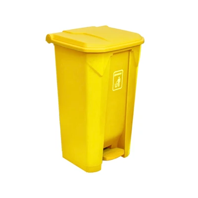 Gambar Krisbow Tempat Sampah Pedal Plastik 87 Liter - Kuning
