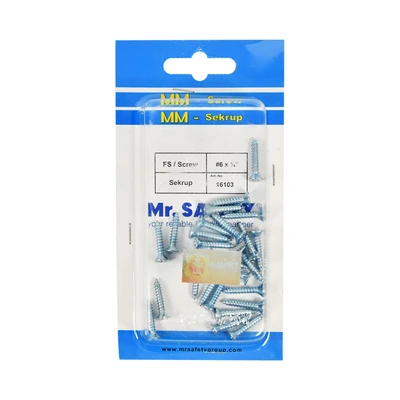 Gambar Mr.Safety Set Sekrup Kayu 6 X 3/4 Inch 25 Pcs