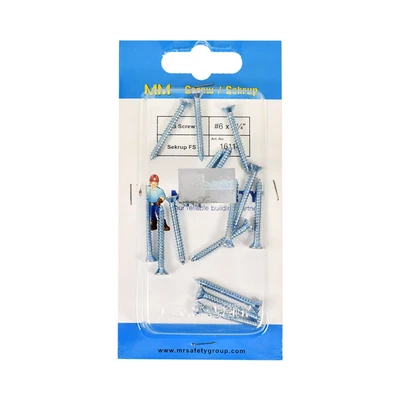 Gambar Mr.Safety Set Sekrup Kayu 6x11/4 Inch 15 pcs