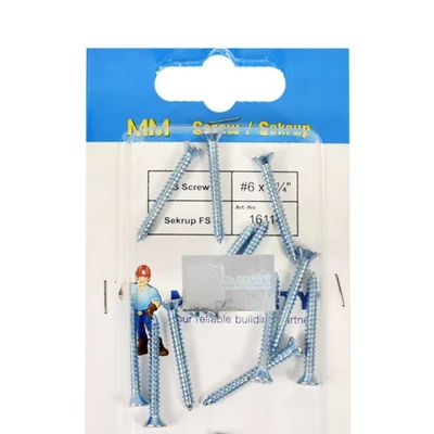 Gambar Mr.Safety Set Sekrup Kayu 6x11/4 Inch 15 pcs
