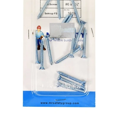 Gambar Mr.Safety Set Sekrup Kayu 6x11/4 Inch 15 pcs
