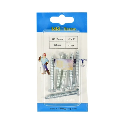 Gambar Mr.Safety Sekrup Kayu Hex 1/4x1/2 Inch Set 6 pcs