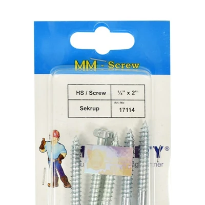 Gambar Mr.Safety Sekrup Kayu Hex 1/4x1/2 Inch Set 6 pcs