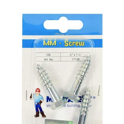 Gambar Mr.Safety Sekrup Kayu Hex 3/8x11/2 Inch Set 3 pcs