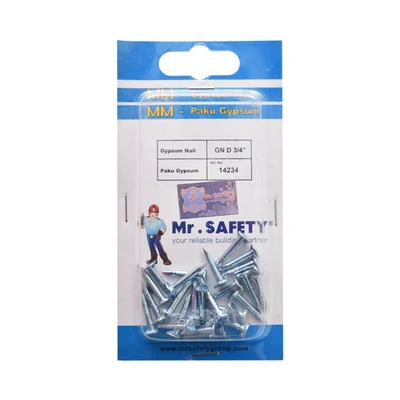 Gambar Mr.Safety Set Paku Gypsum 19 mm 25 Pcs