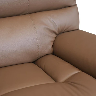 Ferarra Donatello Sofa Recliner Electric Kulit Seater Cokelat