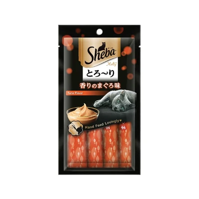 Gambar Sheba Camilan Kucing Adult Melty Tuna 48 gr