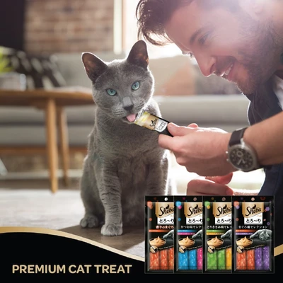 Gambar Sheba Camilan Kucing Adult Melty Tuna 48 gr